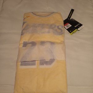 LeBron James #23 Lakers Jersey Yellow Size L Nike